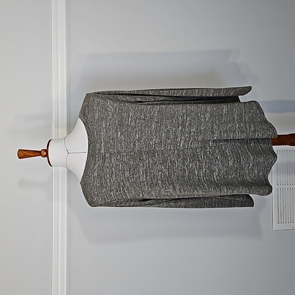 Aerie Long Sleeve Tight Knit Flowy V-neck Top Heather Green XS - Picture 12 of 13